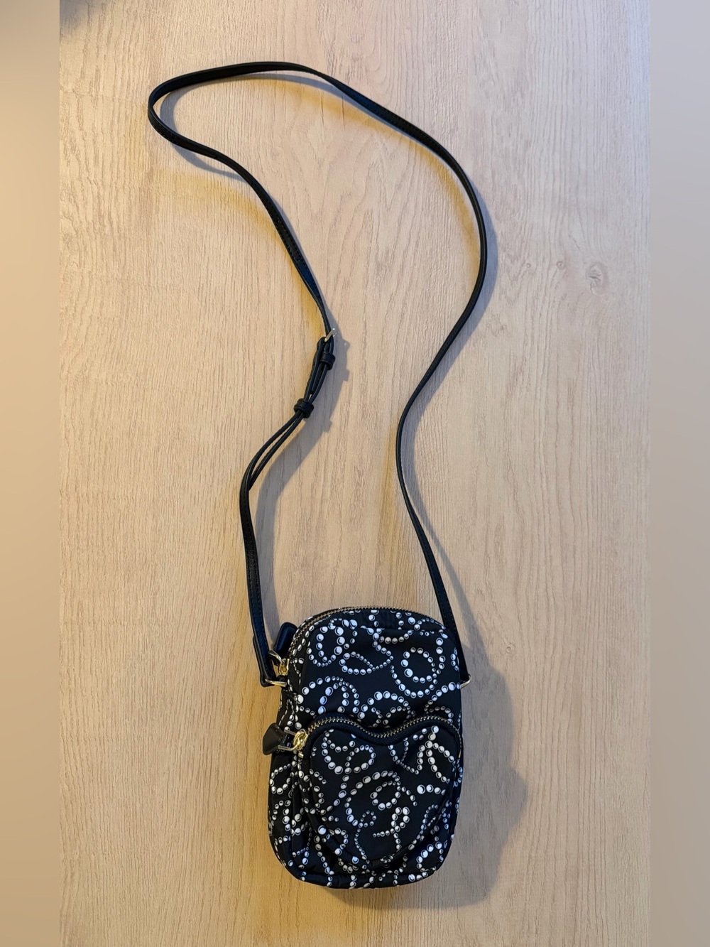 Lulu Guinness BLACK LULU PEARL DAVIS CROSSBODY BAG